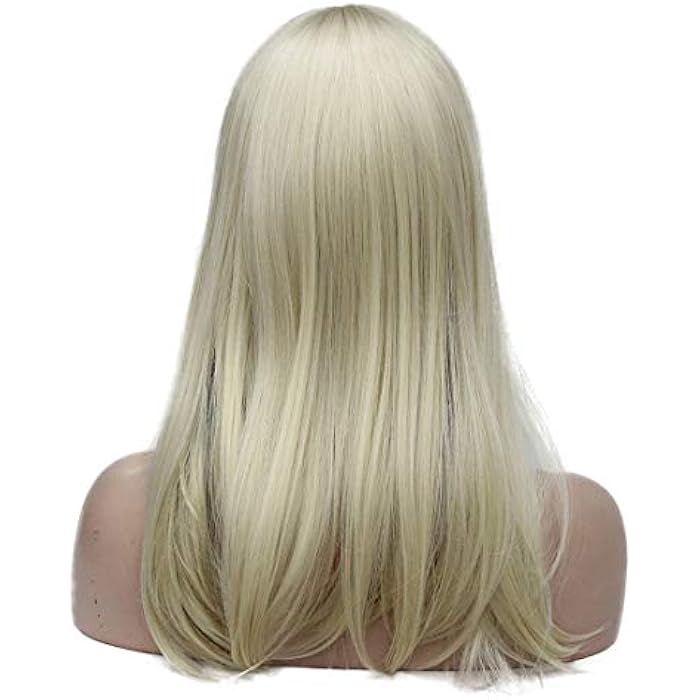 DILLARDS Lydell 14 Long Straight Wig Soft Heat Fiber Hair Cute Neat Bang Under Shoulder Full Wig (613 Blonde) - Image 4